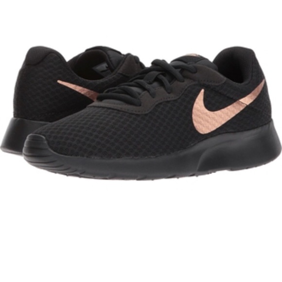 nike shoes black and rose gold